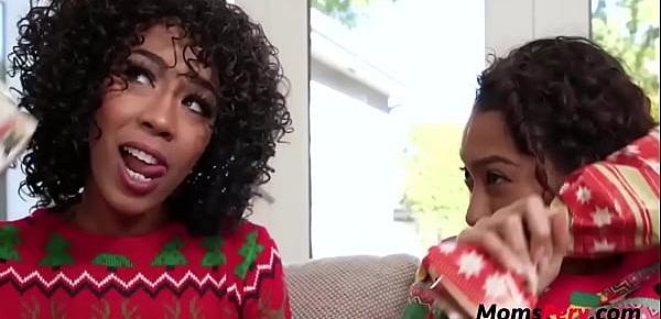 Stepmom and teen whore wish a merry christmas- Misty Stone, Sarah Lace
